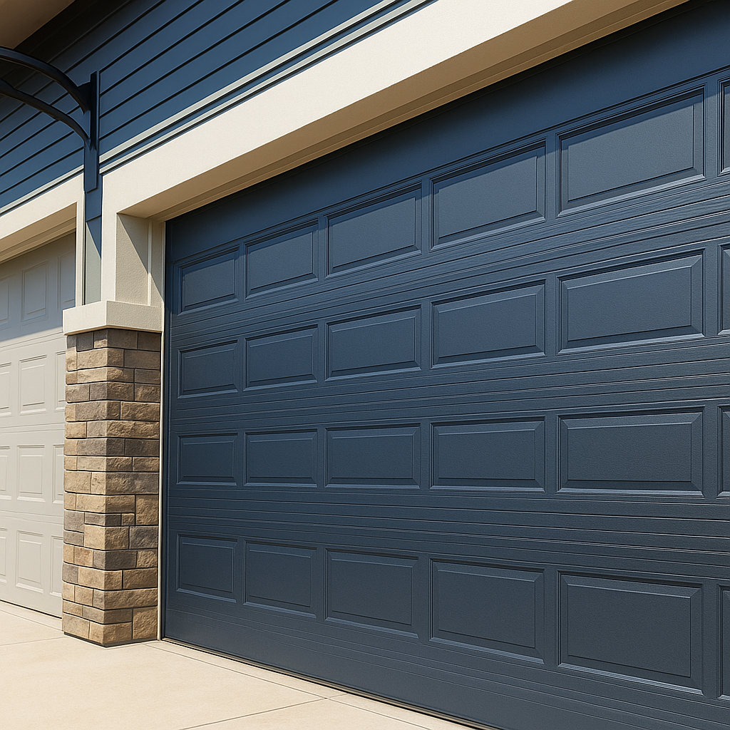 Newly installed sectional garage door